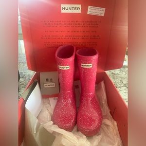 HUNTER Kids First Classic Glitter Waterproof Rainboot - Size 11M